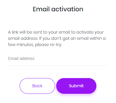 Email activation Email activation